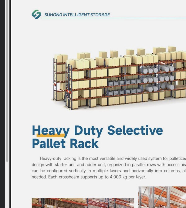 Heavy duty selective pallet racking in textile export warehouse
