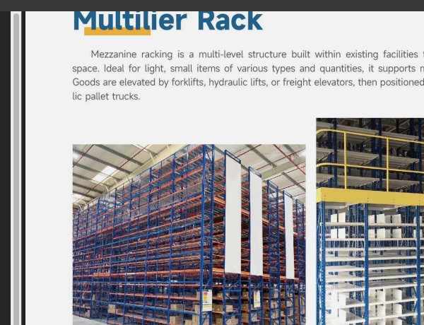 Multi Tier Mezzanine Racking installation in industrial facility