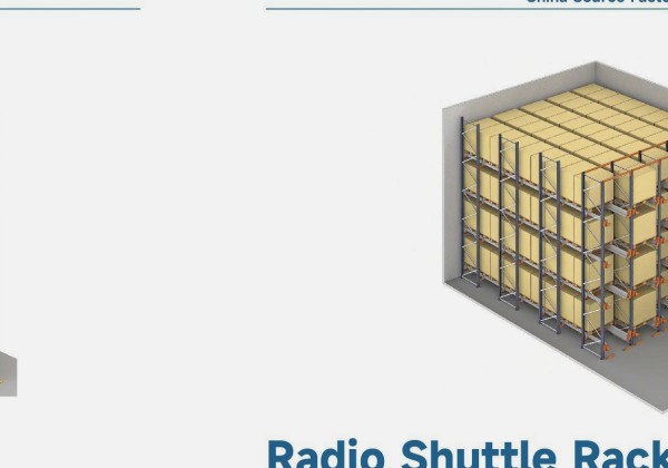 Radio Shuttle Racking System operating in industrial textile warehouse